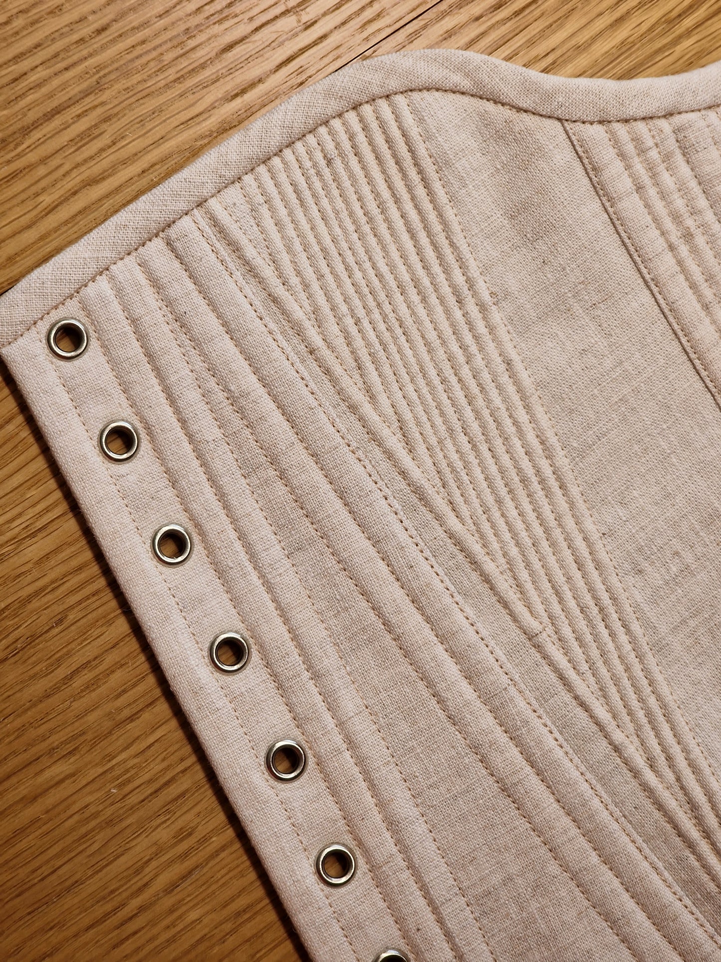 CUSTOM "Annie" 1840s-1860s Corded Linen Corset