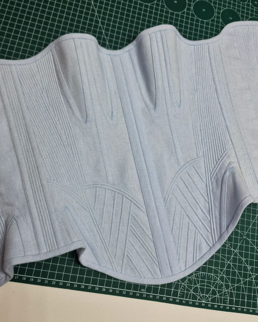 CUSTOM "Annie" 1840s-1860s Corded Linen Corset