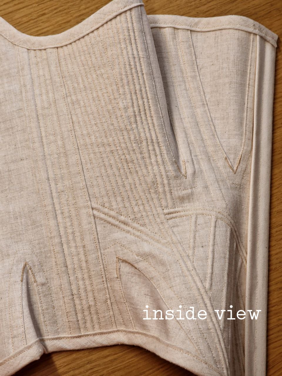 CUSTOM "Annie" 1840s-1860s Corded Linen Corset