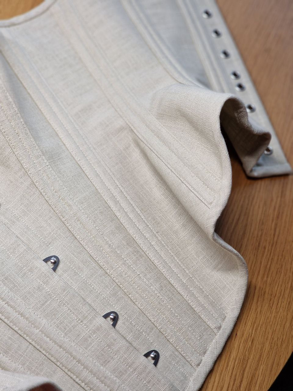 CUSTOM "Marie" Basic Victorian Linen Corset